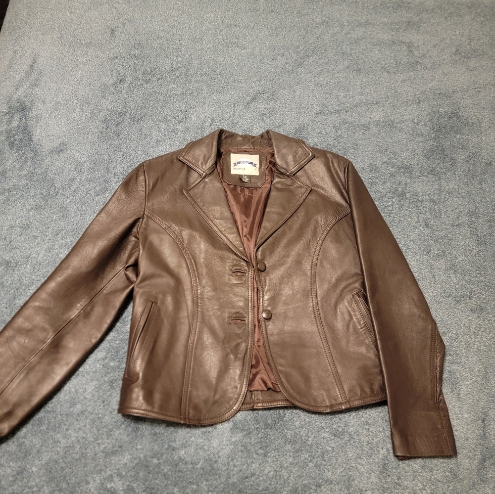 Ladies N&P Brown Leather Jacket